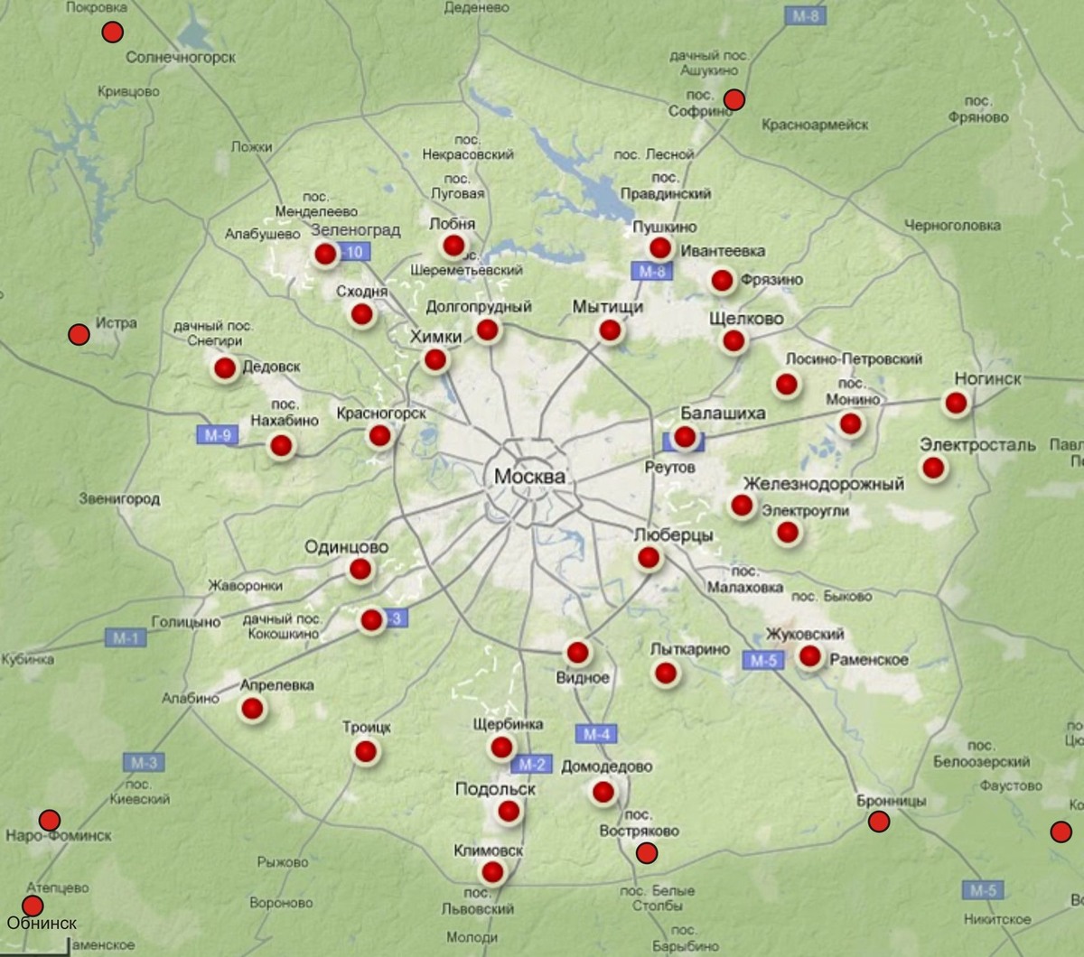 Города Подмосковья