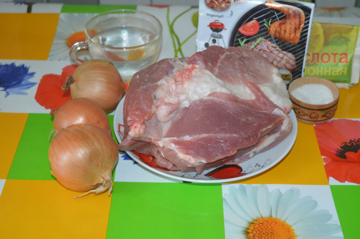 Шашлык из свинины в духовке. Шаг 1. 