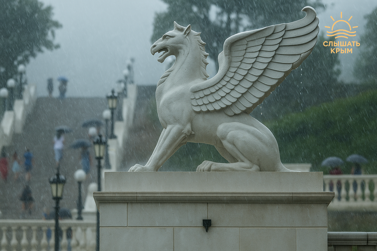 Как будто керченский грифон не рад дождю