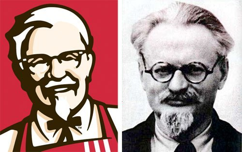 логотип KFC и Лев Троцкий