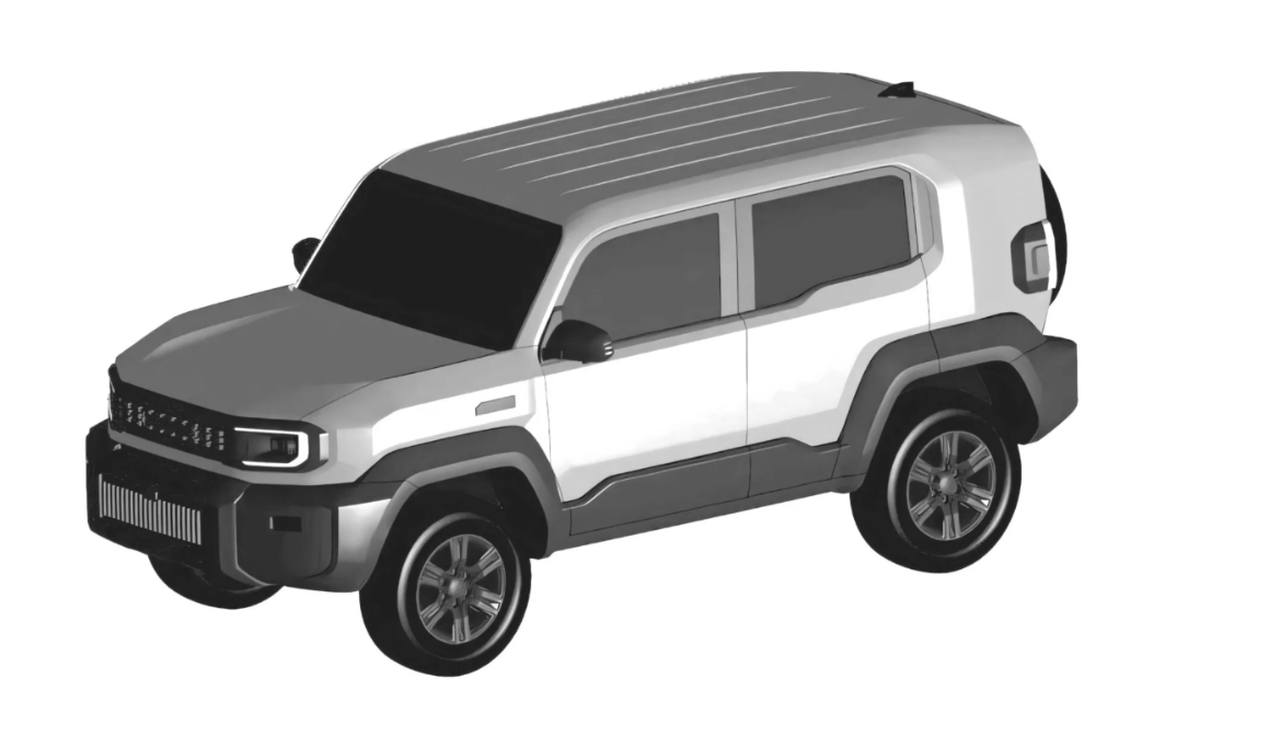 Патентное изображение нового Toyota Land Cruiser FJ. Премьера модели намечена на начало 2026 года.