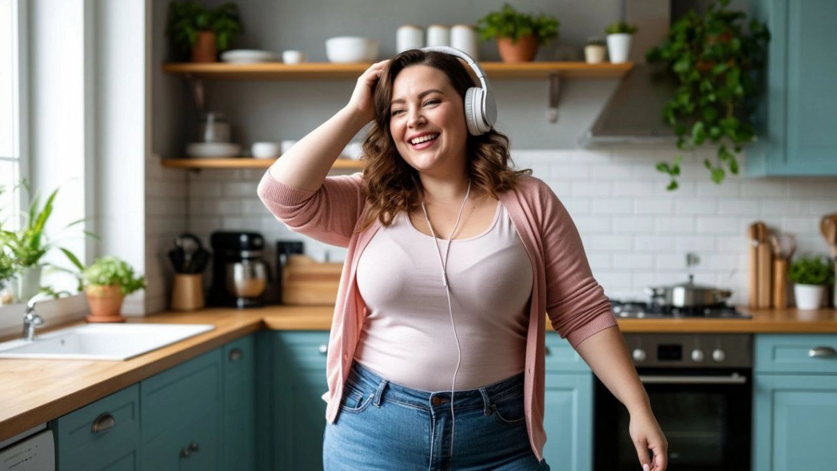 Даже на кухне можно сжигать калории — если делаешь это под любимую музыку!