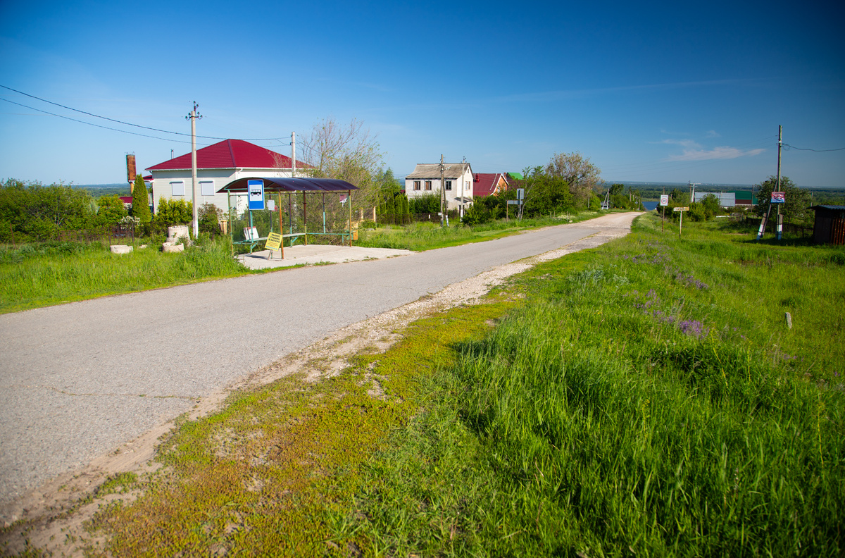 Въезд в село Ермаково Самарской области