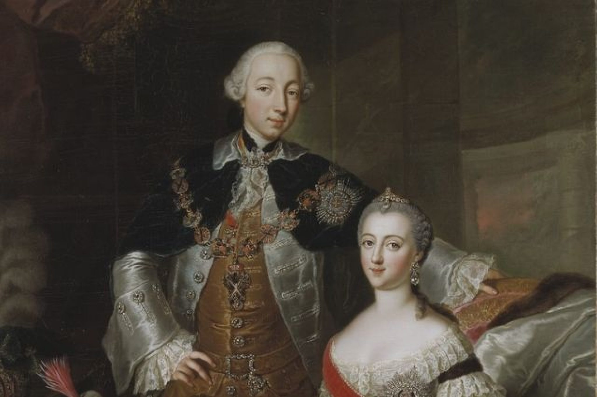 Екатерина II и Петр III.