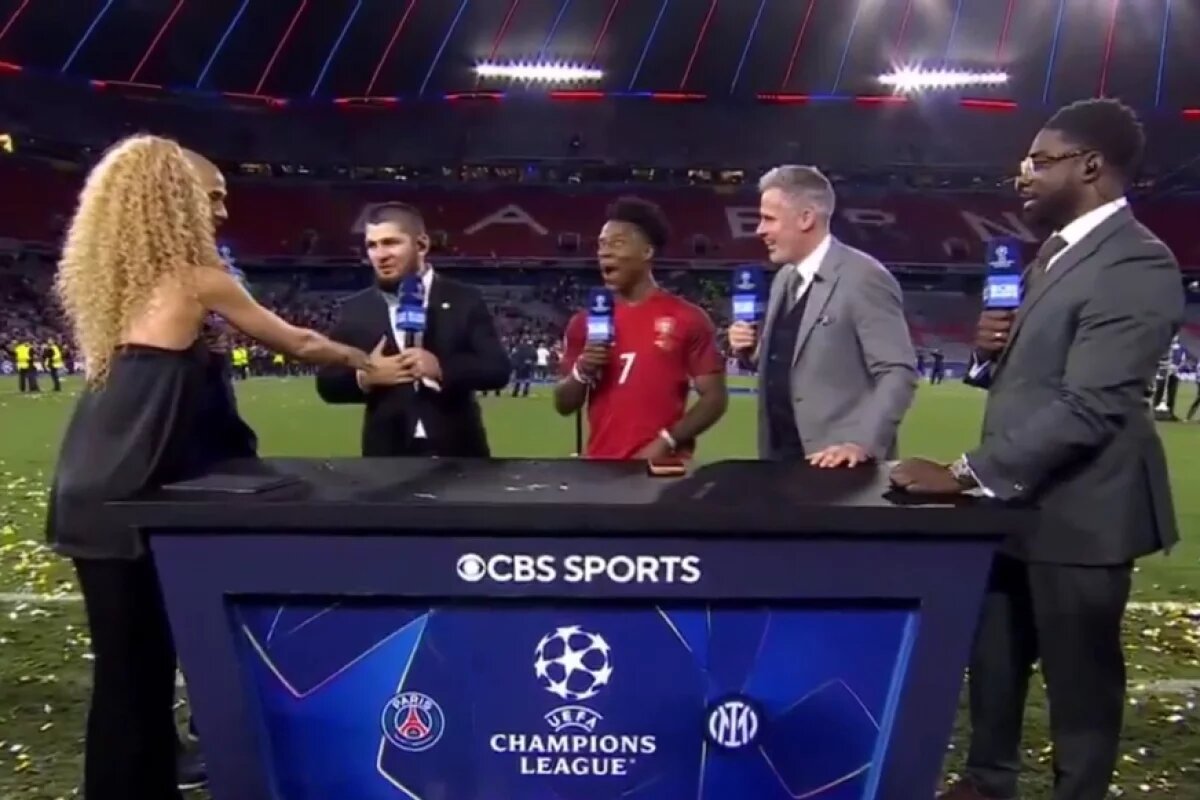    Хабиб не пожал руку ведущей прямого эфира после финала Лиги чемпионов