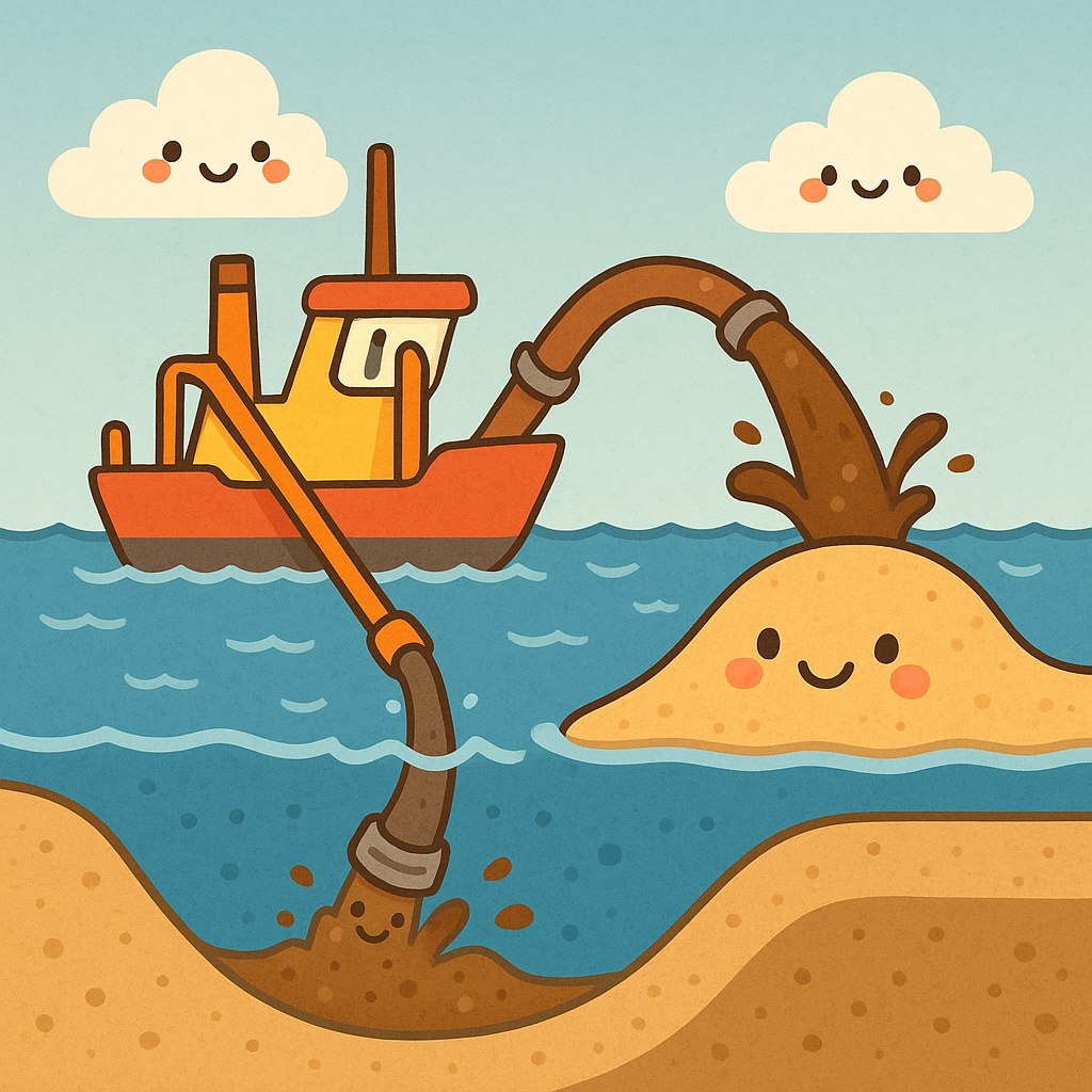 Кругозор Проектировщика. Создание островов гидронамывом