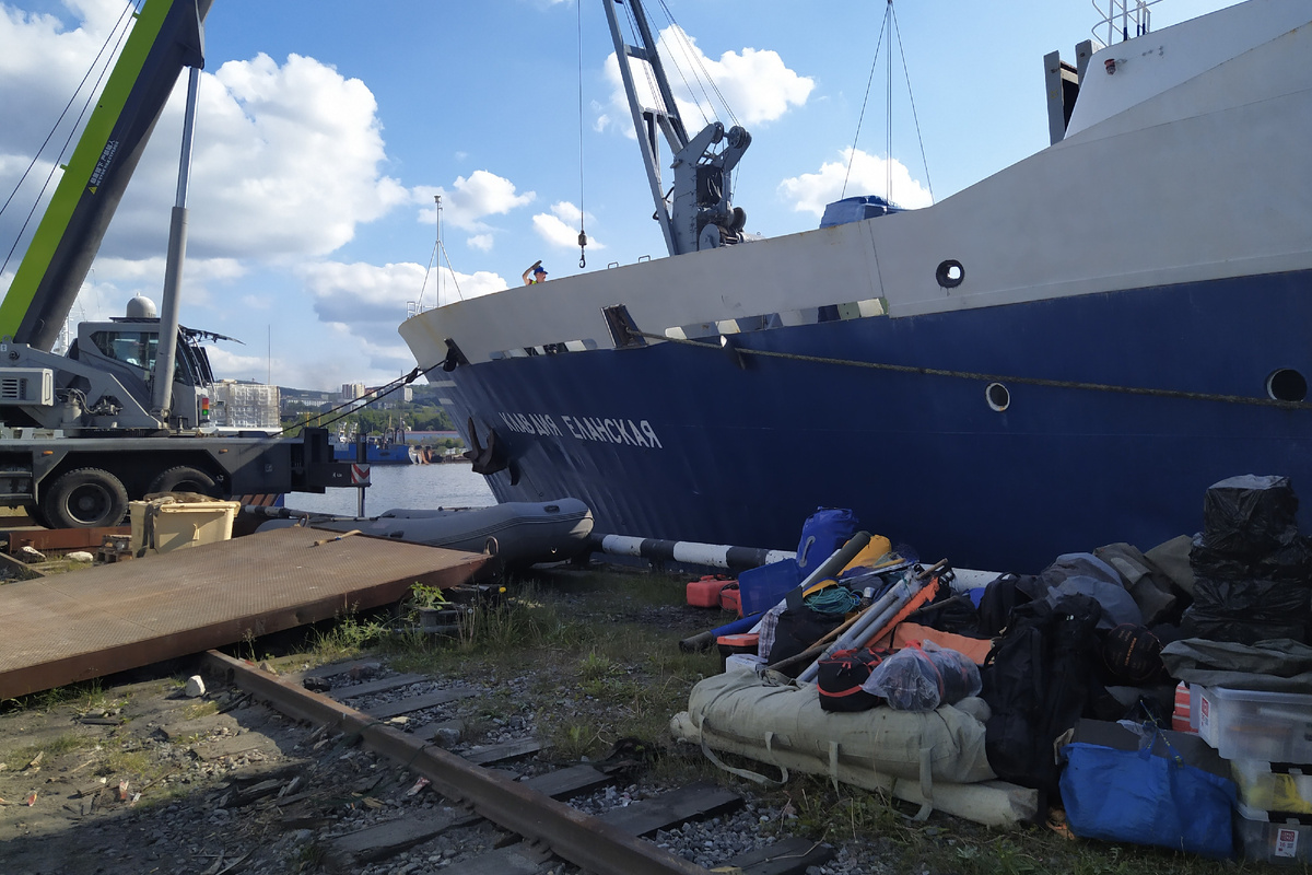 Погрузка в Мурманске