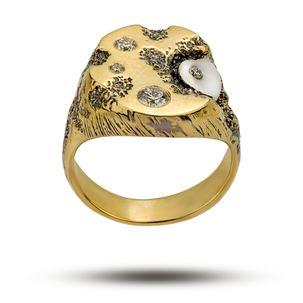 Кольцо из золота 585 пробы с бриллиантами D&G1Ж070