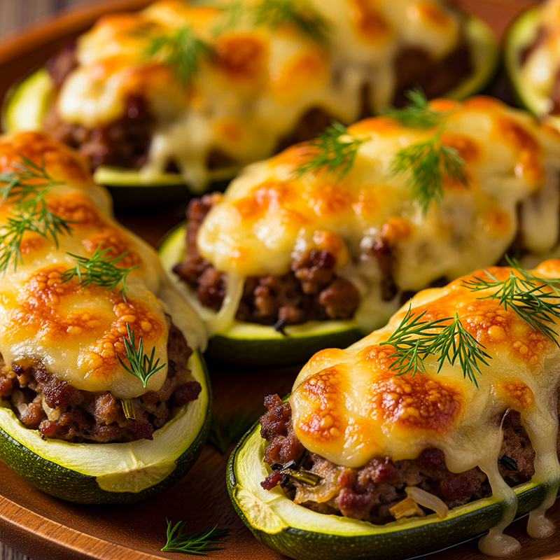 Фаршированные кабачки в духовке