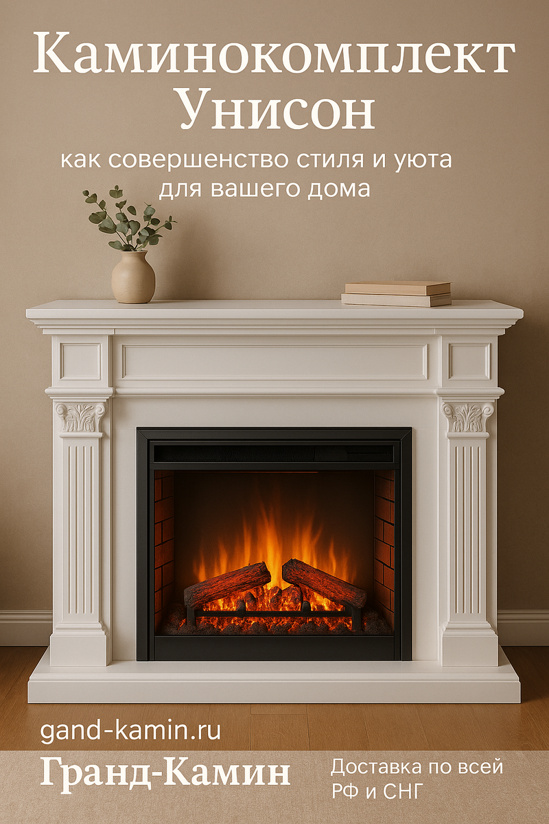    Каминокомплект Унисон как совершенство стиля и уюта для вашего дома Kamin
