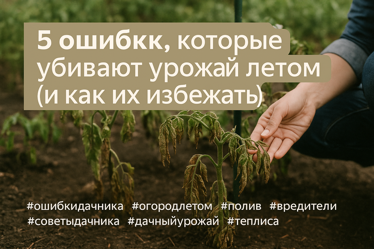 5 ошибок, которые убивают урожай летом