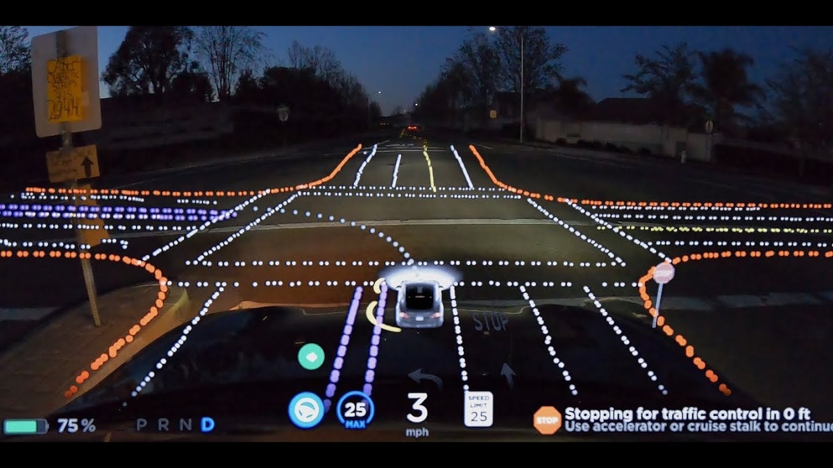 
Машинное зрение Tesla