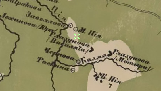 Фрагмент карты Стрельбицкого.