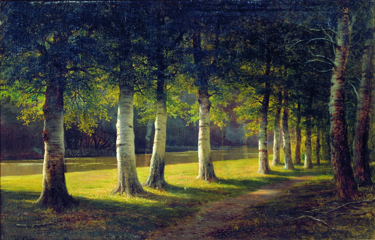 Михаил Клодт. Березовая аллея. 1890-е. Новгородский государственный объединенный музей-заповедник, Великий Новгород
