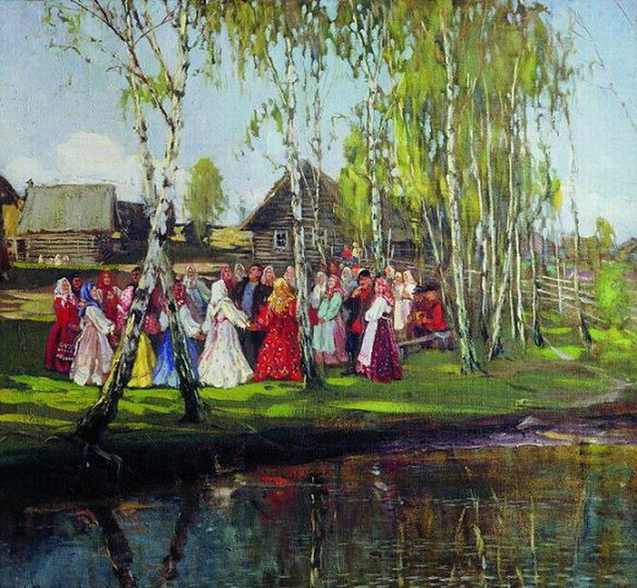 Михаил Боскин. Хоровод. 1910-е. Госудаpственный Владимиpо-Суздальский истоpико-аpхитектуpный и художественный музей-заповедник