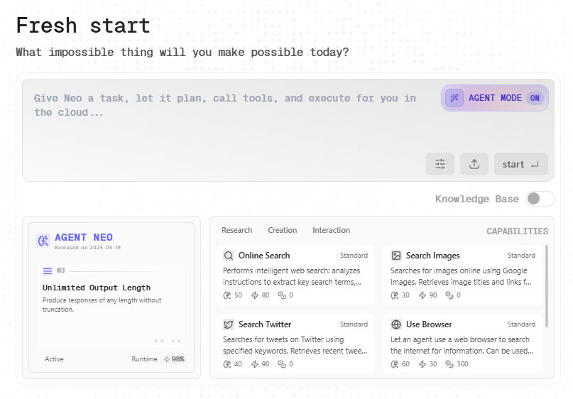 Print Screen с сайта https://flowith.io/blank