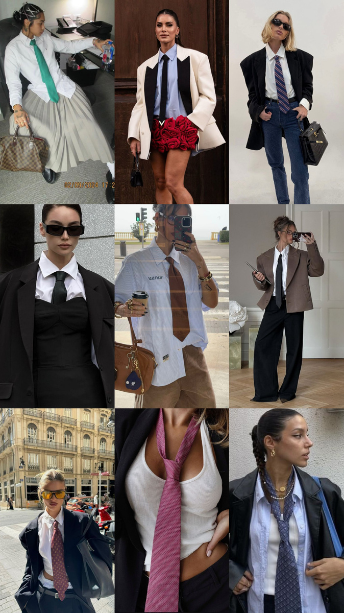 Галстук в женских образах