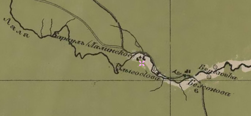 Фрагмент карты Стрельбицкого.