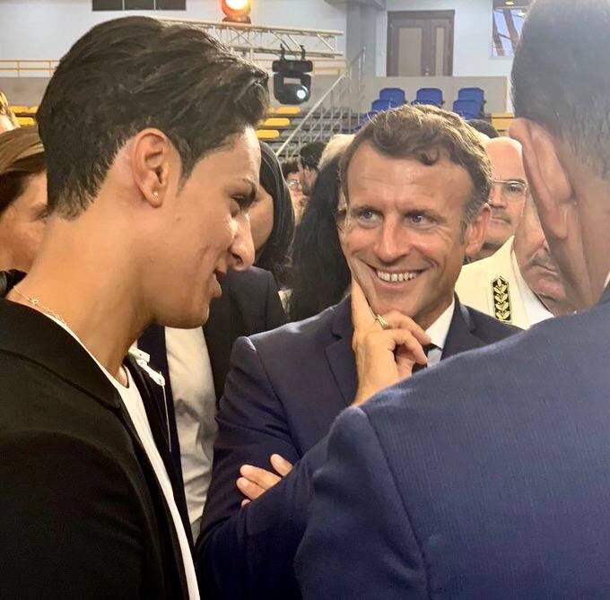 Иман Хелифе и Эммануэль Макрон