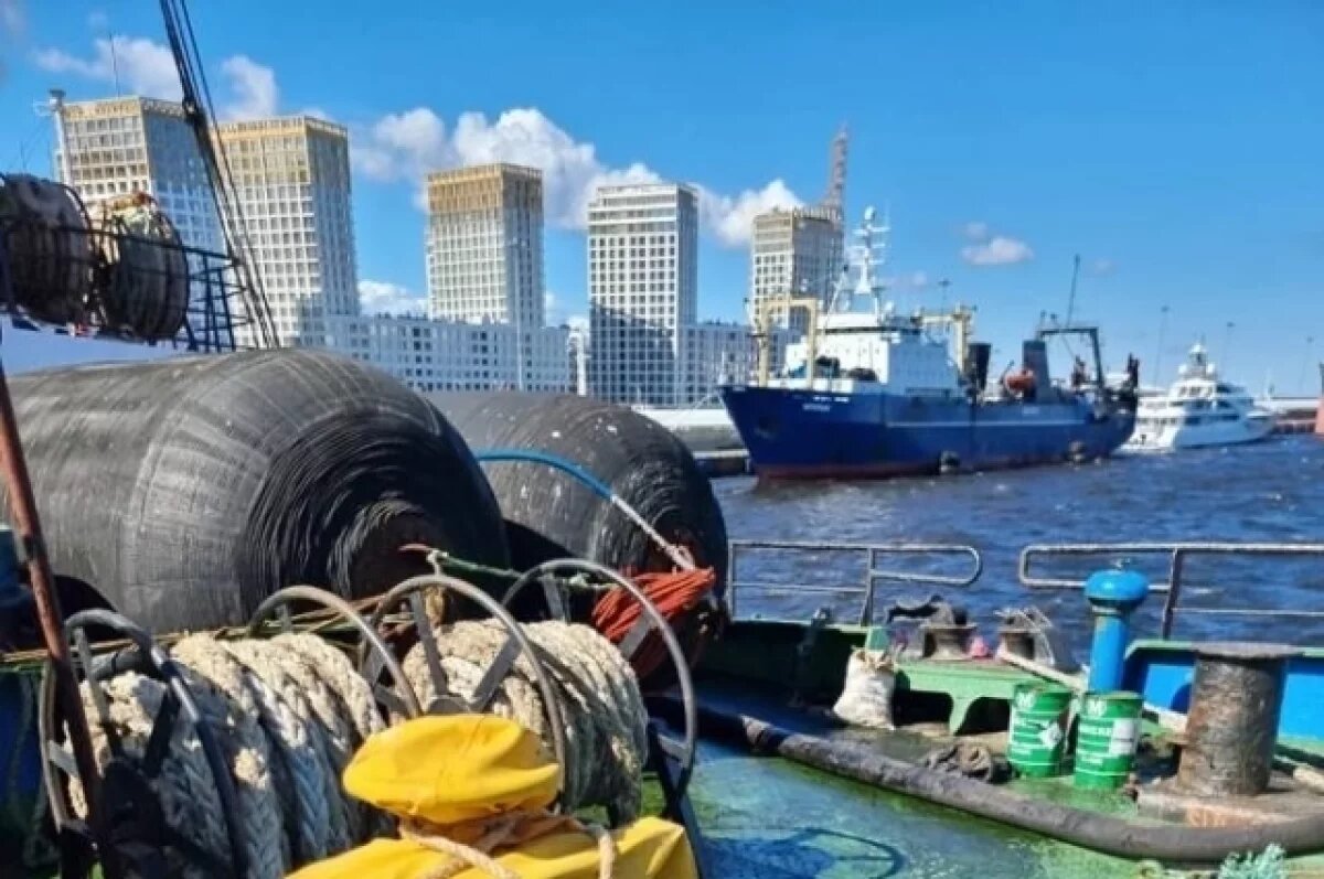    В порту Петербурга произошел разлив нефтепродуктов при заправке судна