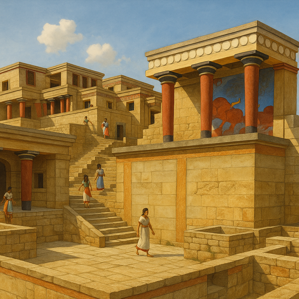 Критоминойский дворец. Создано ИИ.