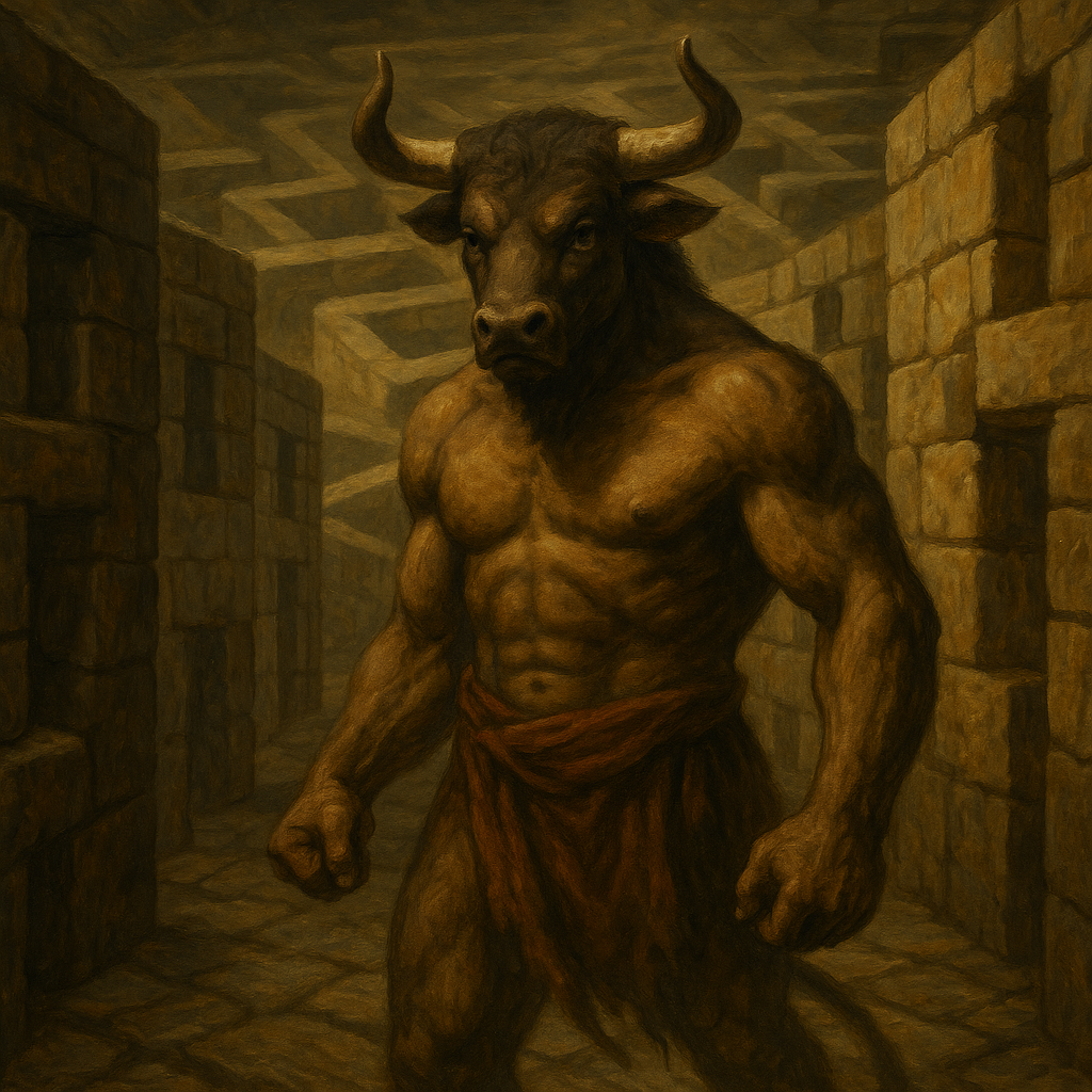 Минотавр. Сформировано ИИ.