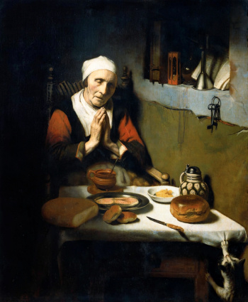 Николас Мас. Молящаяся старушка