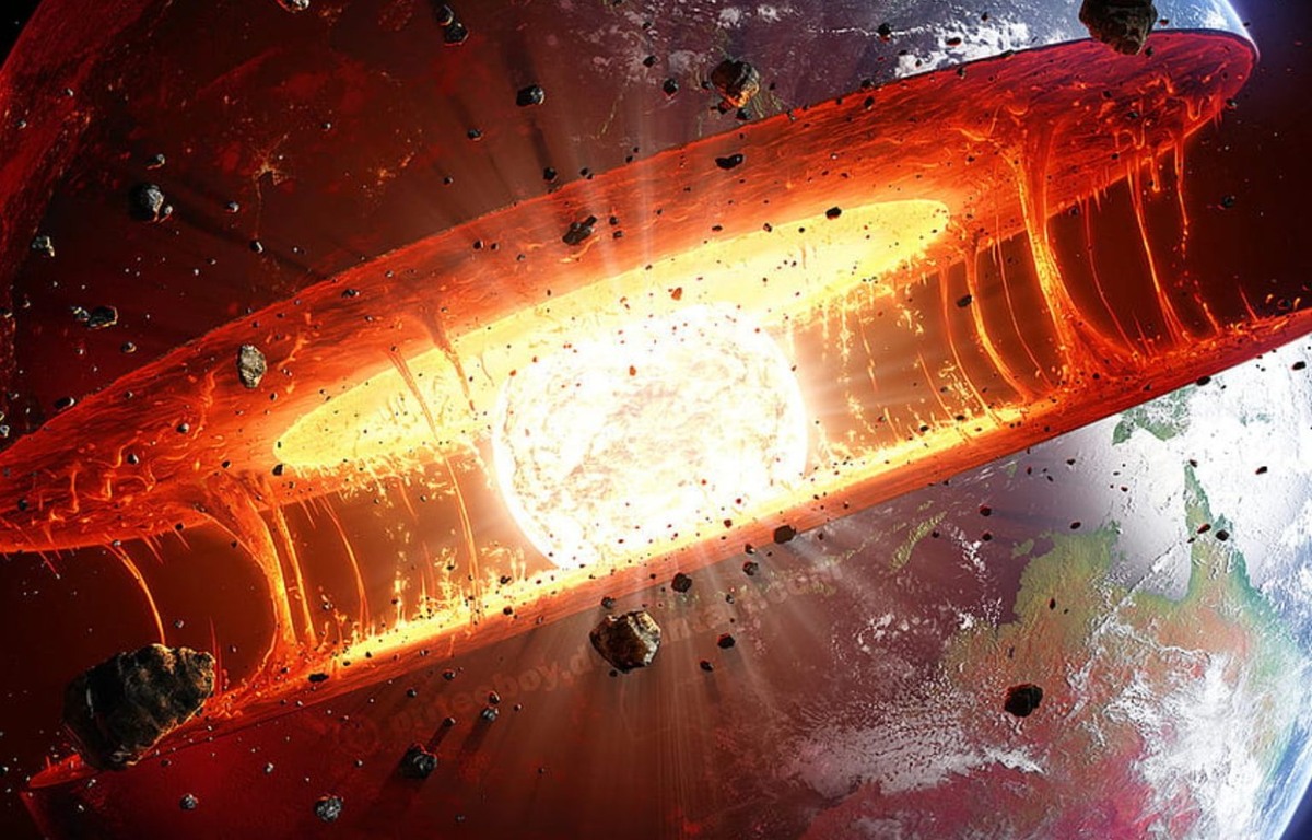 Ядро Земли. Иллюстрация: spaceaustralia.com.au