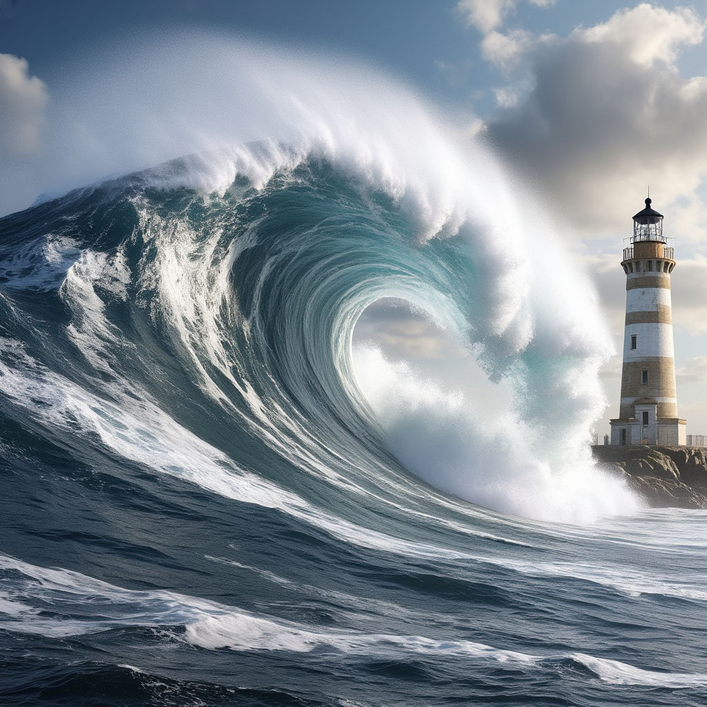 Компьютерное моделирование возможной блуждающей волны, которая могла стать причиной исчезновения смотрителей