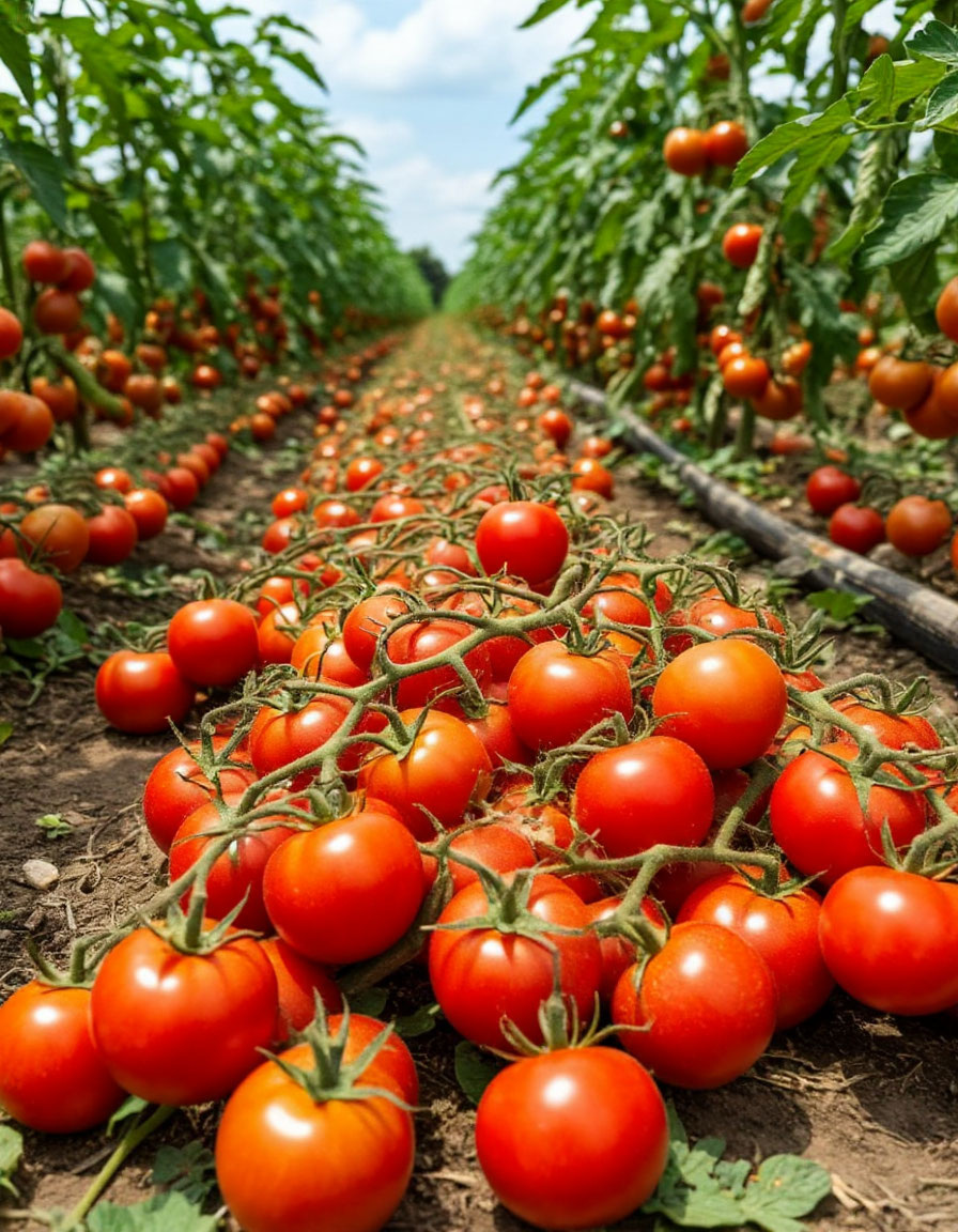 урожай помидоров картинка создана автором с помощью нейросети