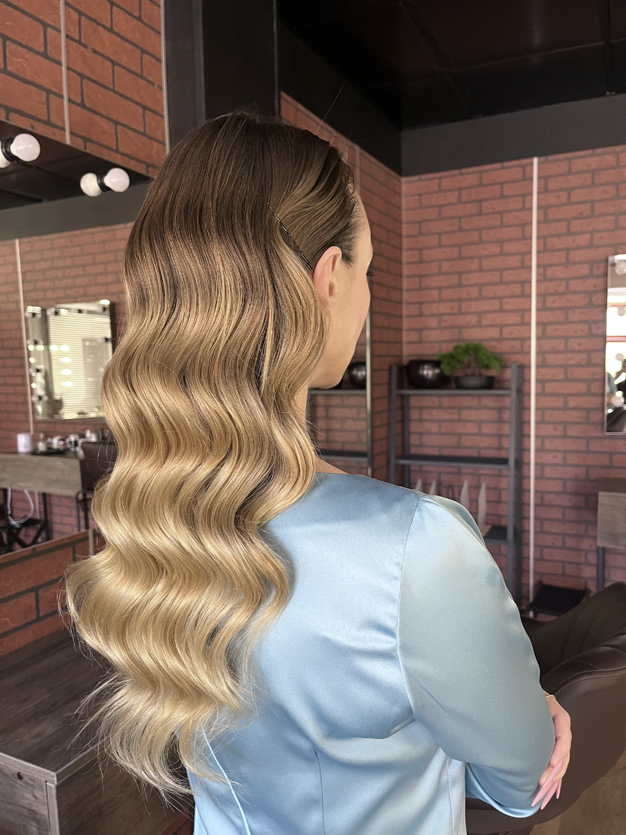 Прическа. Голливудская волна. Мастер Ан Евгения