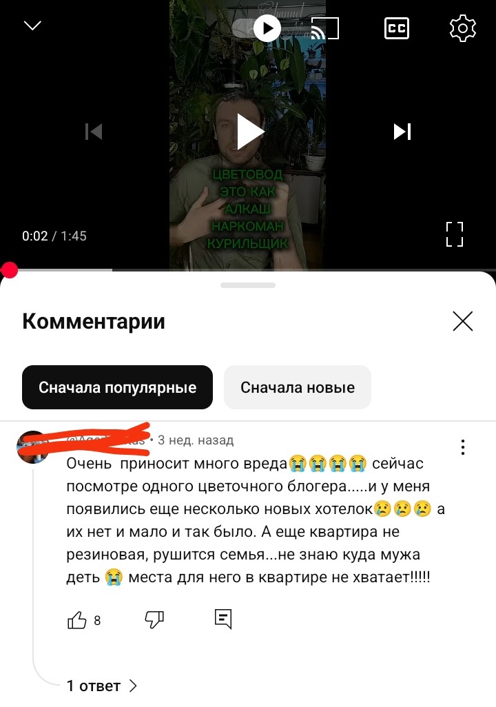 Ютуб канал пользователь floraman. А с этого комментария я смеялась до слёз, в хорошем смысле. Чувство юмора у человека 👌