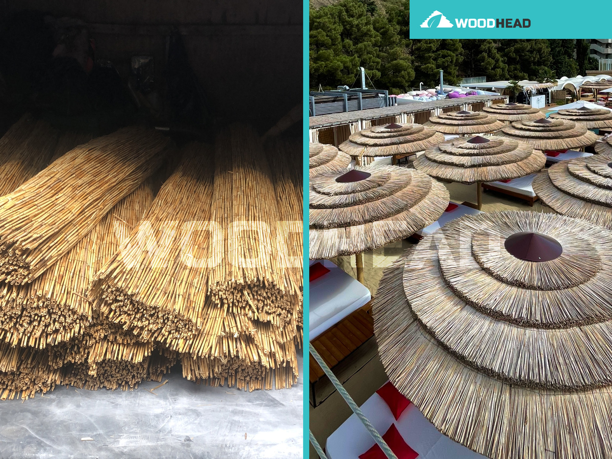 Мат из тростника Вудхэд. Пляжные зонтики