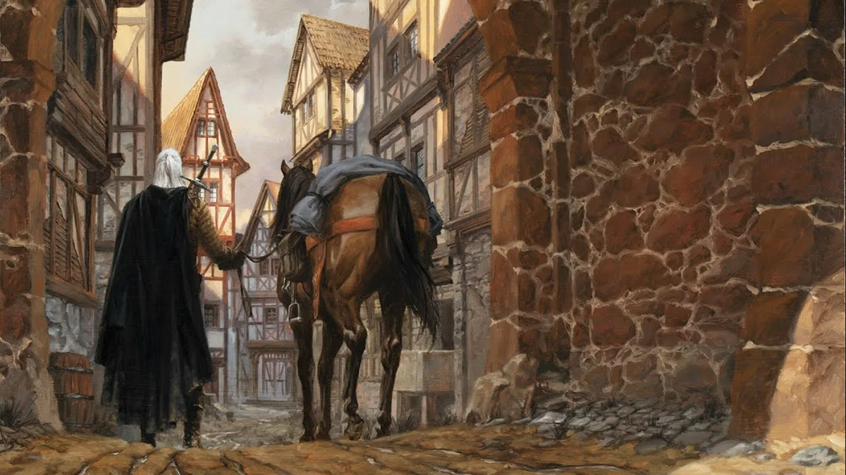 Геральт и его верная Плотва.