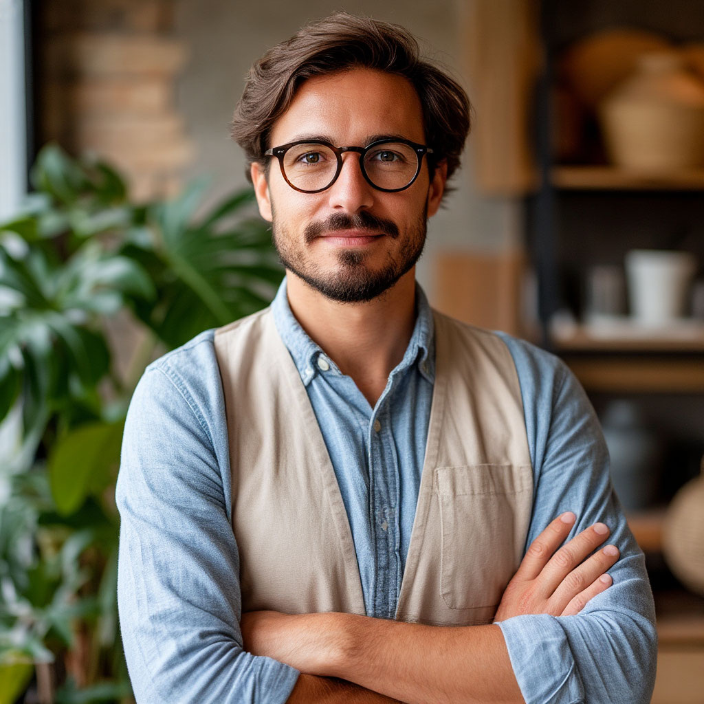 мужска яврерсия портрета дизайнера ии