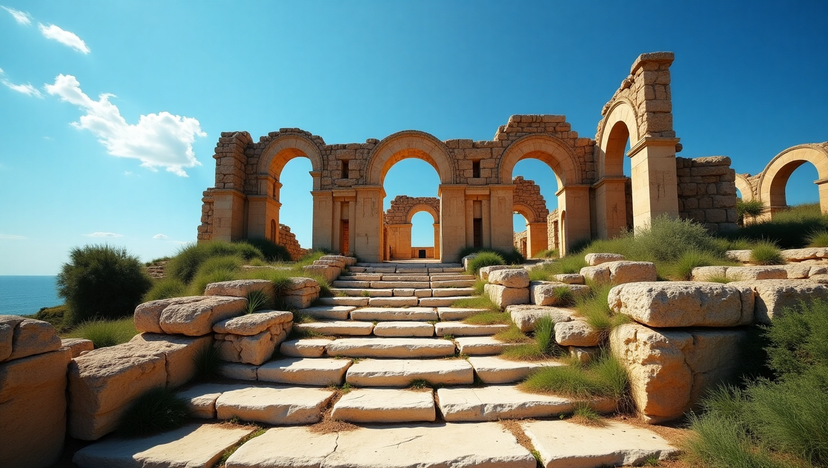 Руины древней Кесарии, резиденции римских наместников Иудеи