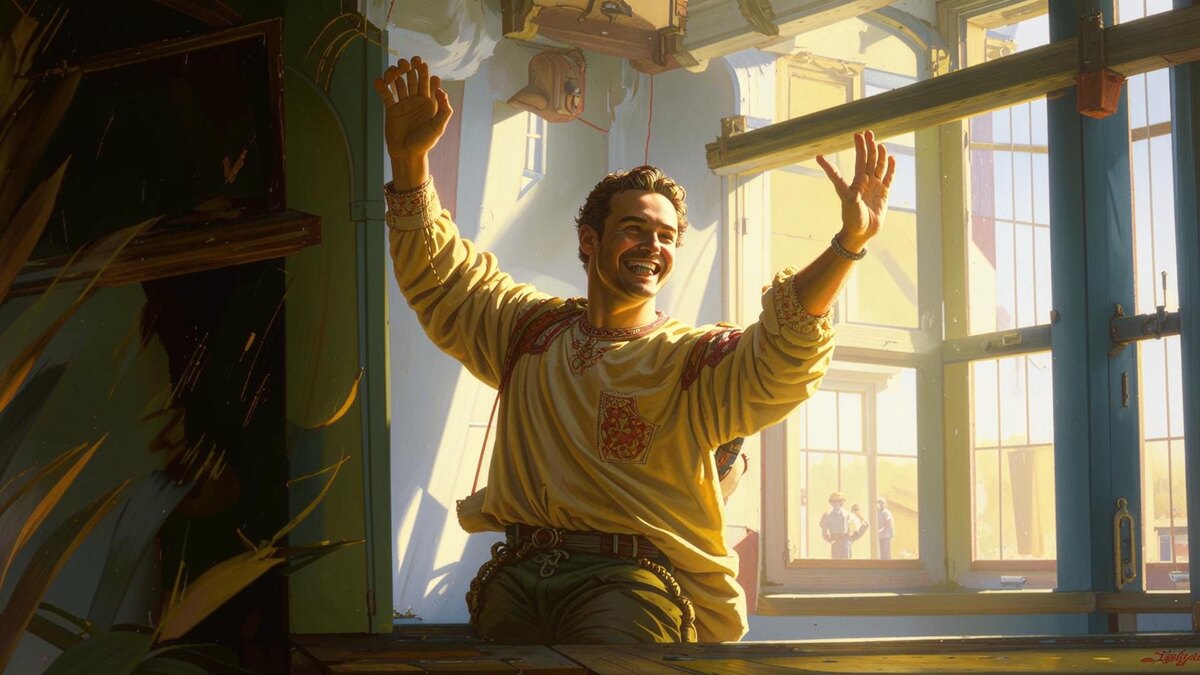 Мартовский человечек. Стихи Фен-Ри про весну.