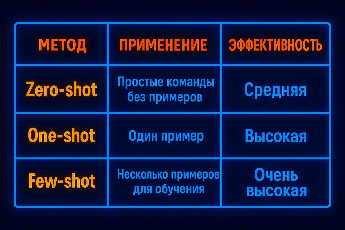 Основные форматы промптов