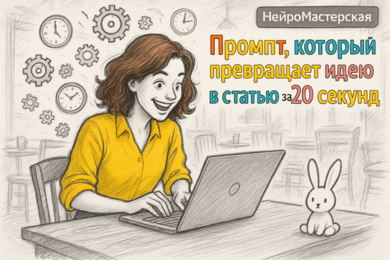 Промпт, который превращает идею в статью за 20 секунд