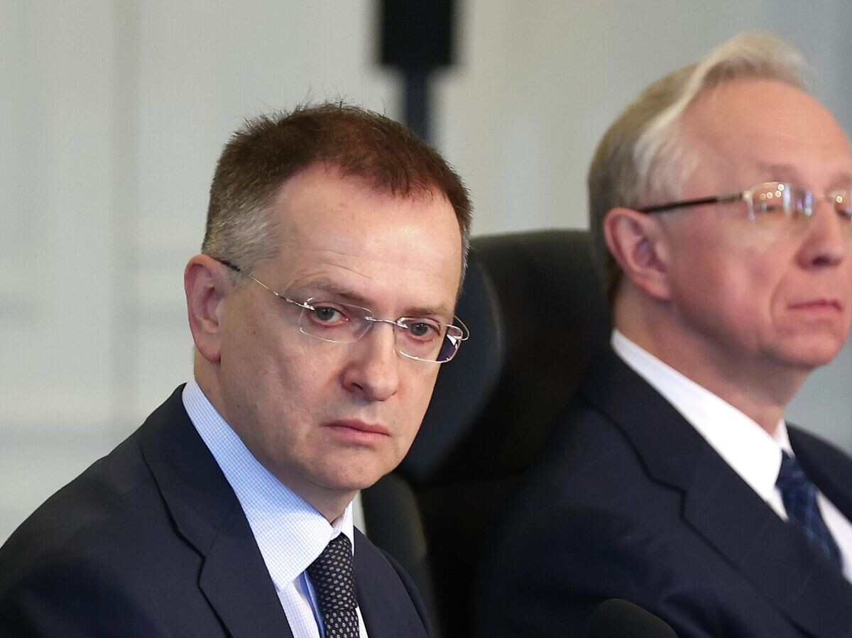    Помощник президента России Владимир Мединский на прямых переговорах между делегациями России и Украины во дворце Чираган в Стамбуле© РИА Новости / POOL