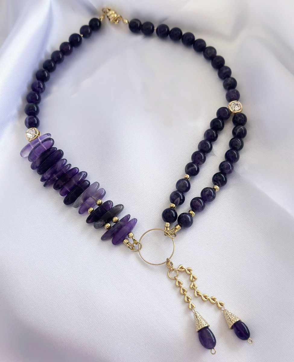 Колье из аметиста 