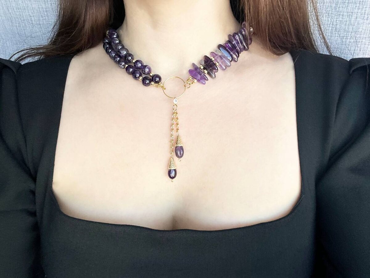 Колье из аметиста