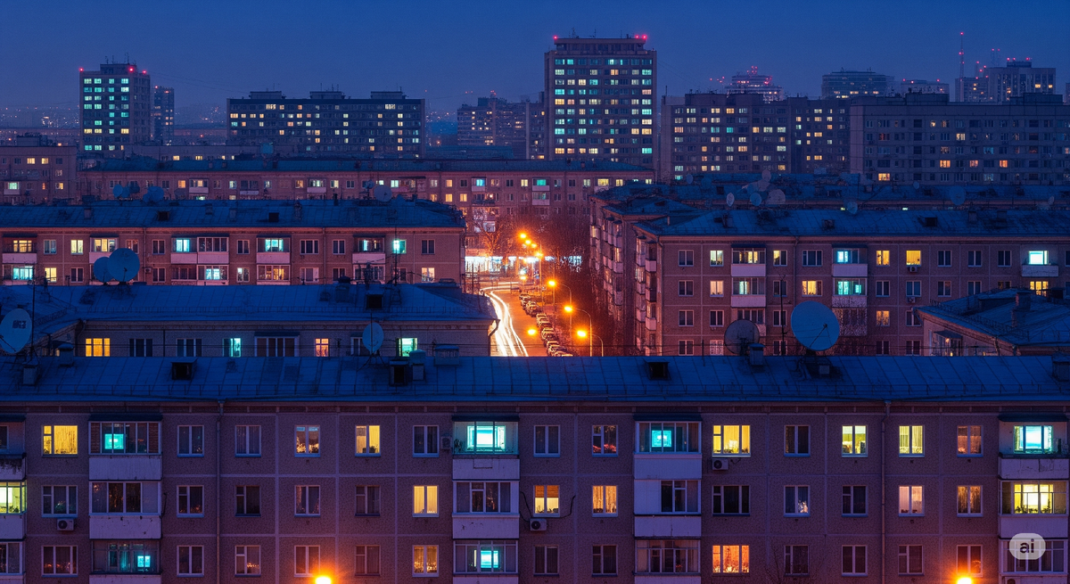 Город погруженный в сети онлайна