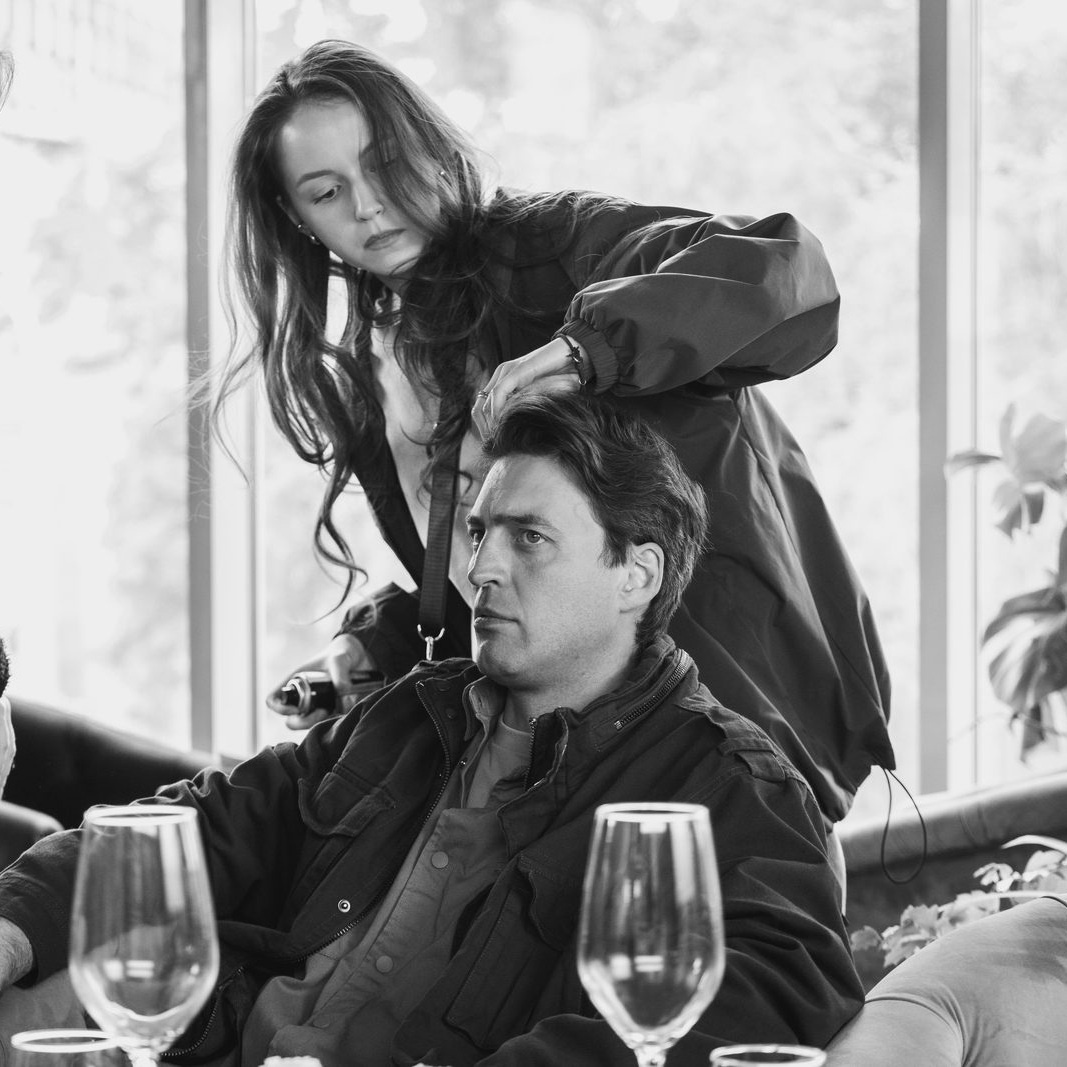 Актер Иван Колесников на съемках сериала «Тверская 3»