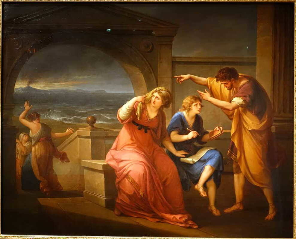 Плиний Младший и его мать в Мизенуме, 79 г. н. э., Ангелика Кауфман, 1785 г., Музей искусств Принстонского университета