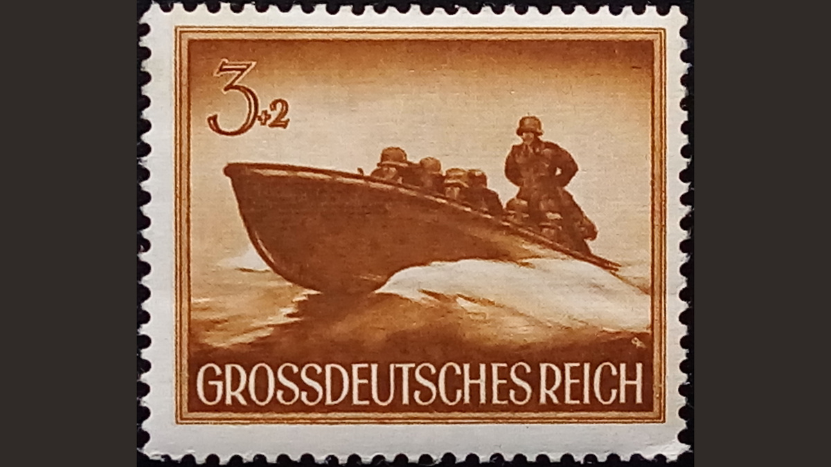 1.1. Германия, 1944 год, Штурмовой катер. № 873. День памяти героев 1944 года.

Эта марка не предназначена для пропаганды идей нацизма и может использоваться только в научно-исторических и художественных целях.