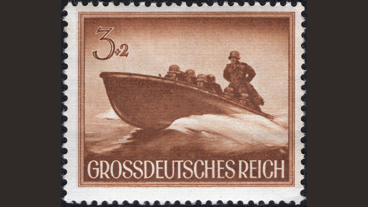 1.1. Германия, 1944 год, Штурмовой катер. № 873. День памяти героев 1944 года.

Эта марка не предназначена для пропаганды идей нацизма и может использоваться только в научно-исторических и художественных целях.