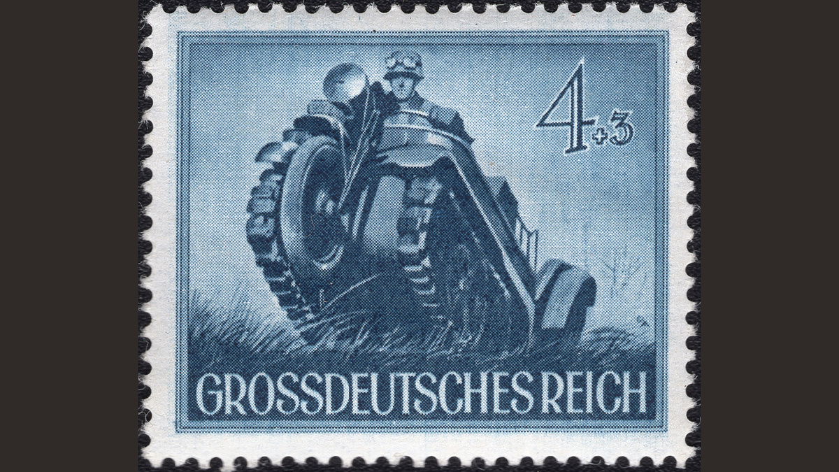 1.2. Германия, 1944 год, № 874. Цепное колесо. День памяти героев 1944 года.

Эта марка не предназначена для пропаганды идей нацизма и может использоваться только в научно-исторических и художественных целях.