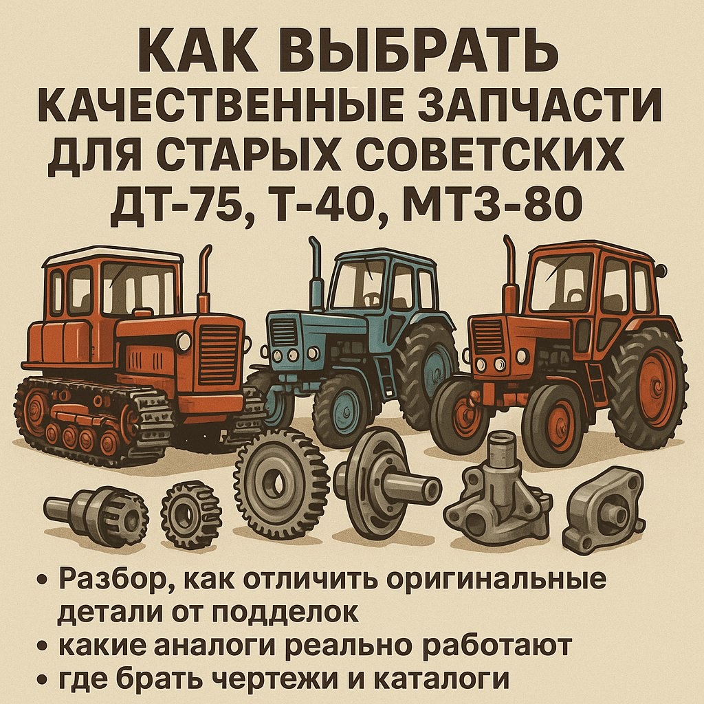 Как выбрать качественные запчасти для старых советских тракторов: ДТ-75, Т-40, МТЗ-80