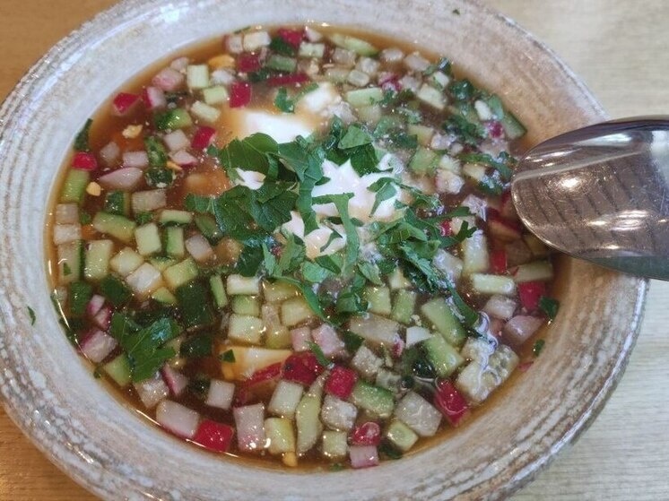     Окрошка на квасе может содержать много сахара. Фото: Архив МК в Великом Новгороде